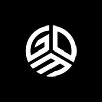 création de logo de lettre gom sur fond blanc. gom creative initiales lettre logo concept. conception de lettre gom. vecteur