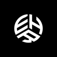création de logo de lettre ehr sur fond blanc. concept de logo de lettre initiales créatives ehr. conception de lettre ehr. vecteur