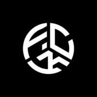 création de logo de lettre fck sur fond blanc. concept de logo de lettre initiales créatives fck. conception de lettre fck. vecteur