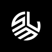 création de logo de lettre slm sur fond noir. concept de logo de lettre initiales créatives slm. conception de lettre slm. vecteur