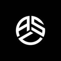création de logo de lettre asu sur fond blanc. concept de logo de lettre initiales créatives asu. conception de lettre asu. vecteur