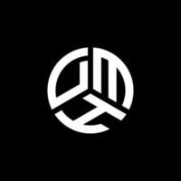 création de logo de lettre dmh sur fond blanc. concept de logo de lettre initiales créatives dmh. conception de lettre dmh. vecteur