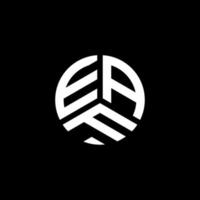 création de logo de lettre eaf sur fond blanc. concept de logo de lettre initiales créatives eaf. conception de lettre eaf. vecteur