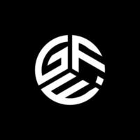 création de logo de lettre gfe sur fond blanc. concept de logo de lettre initiales créatives gfe. conception de lettre gfe. vecteur