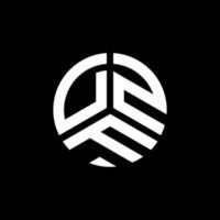 création de logo de lettre dzf sur fond blanc. concept de logo de lettre initiales créatives dzf. conception de lettre dzf. vecteur