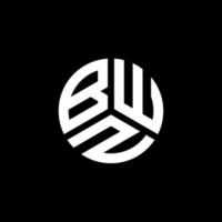 création de logo de lettre bwz sur fond blanc. concept de logo de lettre initiales créatives bwz. conception de lettre bwz. vecteur