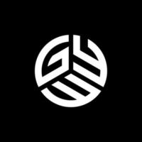 création de logo de lettre gyw sur fond blanc. concept de logo de lettre initiales créatives gyw. conception de lettre gyw. vecteur