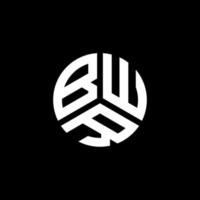 création de logo de lettre bwr sur fond blanc. concept de logo de lettre initiales créatives bwr. conception de lettre bwr. vecteur