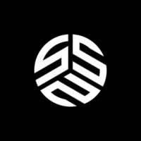 création de logo de lettre ssn sur fond noir. concept de logo de lettre initiales créatives ssn. conception de lettre ssn. vecteur