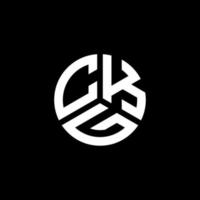 création de logo de lettre ckg sur fond blanc. concept de logo de lettre initiales créatives ckg. conception de lettre ckg. vecteur