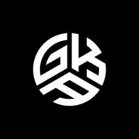 création de logo de lettre gka sur fond blanc. concept de logo de lettre initiales créatives gka. conception de lettre gka. vecteur