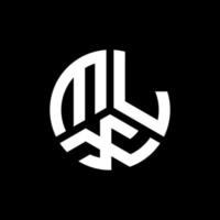 création de logo de lettre mlx sur fond noir. concept de logo de lettre initiales créatives mlx. conception de lettre mlx. vecteur