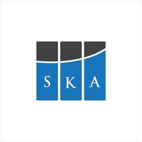 création de logo de lettre ska sur fond blanc. concept de logo de lettre initiales créatives ska. conception de lettre ska. vecteur