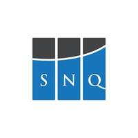 création de logo de lettre snq sur fond blanc. concept de logo de lettre initiales créatives snq. conception de lettre snq. vecteur