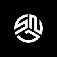 création de logo de lettre snl sur fond noir. concept de logo de lettre initiales créatives snl. conception de lettre snl. vecteur