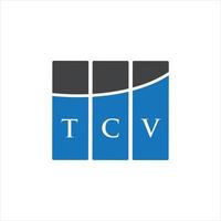 création de logo de lettre tcv sur fond blanc. concept de logo de lettre initiales créatives tcv. conception de lettre tcv. vecteur