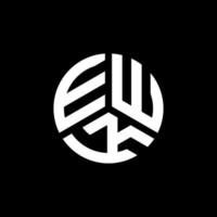 concept de logo de lettre initiales créatives ewk. ewk lettre design.ewk lettre logo design sur fond blanc. concept de logo de lettre initiales créatives ewk. conception de lettre ewk. vecteur