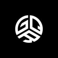 création de logo de lettre gqr sur fond blanc. concept de logo de lettre initiales créatives gqr. conception de lettre gqr. vecteur