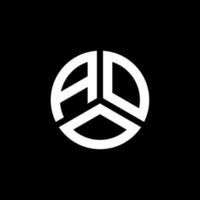 création de logo de lettre aoo sur fond blanc. aoo concept de logo de lettre initiales créatives. conception de lettre aoo. vecteur