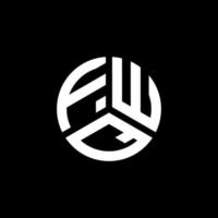 création de logo de lettre fwq sur fond blanc. concept de logo de lettre initiales créatives fwq. conception de lettre fwq. vecteur