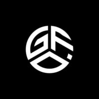 création de logo de lettre gfo sur fond blanc. concept de logo de lettre initiales créatives gfo. conception de lettre gfo. vecteur