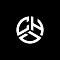 création de logo de lettre chd sur fond blanc. concept de logo de lettre initiales créatives chd. conception de lettre chd. vecteur