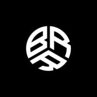 création de logo de lettre brr sur fond blanc. concept de logo de lettre initiales créatives brr. conception de lettre brr. vecteur