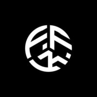 création de logo de lettre ffk sur fond blanc. concept de logo de lettre initiales créatives ffk. conception de lettre ffk. vecteur