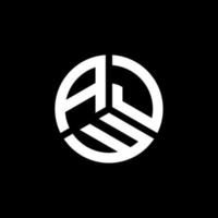 création de logo de lettre ajw sur fond blanc. concept de logo de lettre initiales créatives ajw. conception de lettre ajw. vecteur