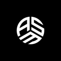 création de logo de lettre asm sur fond blanc. concept de logo de lettre initiales créatives asm. conception de lettre asm. vecteur