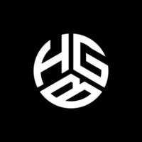 création de logo de lettre hgb sur fond blanc. concept de logo de lettre initiales créatives hgb. conception de lettre hgb. vecteur