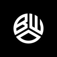 création de logo de lettre bwo sur fond blanc. concept de logo de lettre initiales créatives bwo. conception de lettre bwo. vecteur