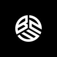 création de logo de lettre bzw sur fond blanc. concept de logo de lettre initiales créatives bzw. conception de lettre bzw. vecteur