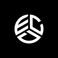 création de logo de lettre ecd sur fond blanc. concept de logo de lettre initiales créatives ecd. conception de lettre ecd. vecteur