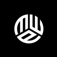 création de logo de lettre mwp sur fond noir. concept de logo de lettre initiales créatives mwp. conception de lettre mwp. vecteur
