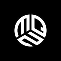 création de logo de lettre mqn sur fond noir. concept de logo de lettre initiales créatives mqn. conception de lettre mqn. vecteur
