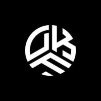 création de logo de lettre dkf sur fond blanc. concept de logo de lettre initiales créatives dkf. conception de lettre dkf. vecteur