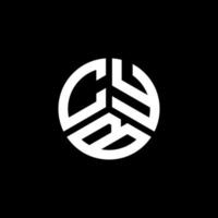 création de logo de lettre cyb sur fond blanc. concept de logo de lettre initiales créatives cyb. conception de lettre cyb. vecteur