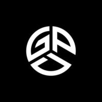 création de logo de lettre gpd sur fond blanc. concept de logo de lettre initiales créatives gpd. conception de lettre gpd. vecteur