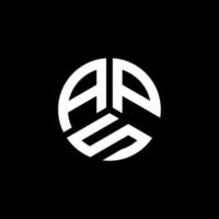 création de logo de lettre aps sur fond blanc. aps concept de logo de lettre initiales créatives. conception de lettre aps. vecteur
