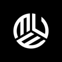 création de logo de lettre mue sur fond noir. concept de logo de lettre initiales créatives mue. conception de lettre mue. vecteur