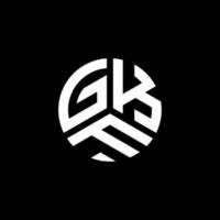 création de logo de lettre gkf sur fond blanc. concept de logo de lettre initiales créatives gkf. conception de lettre gkf. vecteur