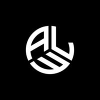 création de logo de lettre alw sur fond blanc. concept de logo de lettre initiales créatives alw. conception de lettre alw. vecteur