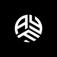 création de logo de lettre ayf sur fond blanc. concept de logo de lettre initiales créatives ayf. conception de lettre ayf. vecteur