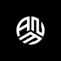 création de logo de lettre anm sur fond blanc. concept de logo de lettre initiales créatives anm. conception de lettre anm. vecteur