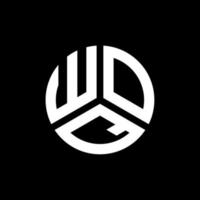création de logo de lettre woq sur fond noir. concept de logo de lettre initiales créatives woq. conception de lettre woq. vecteur