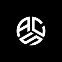création de logo de lettre acs sur fond blanc. concept de logo de lettre initiales créatives acs. conception de lettre acs. vecteur
