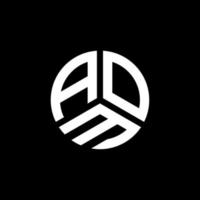création de logo de lettre aom sur fond blanc. concept de logo de lettre initiales créatives aom. conception de lettre aom. vecteur