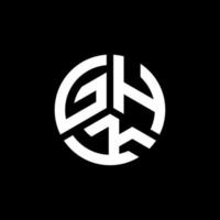 création de logo de lettre ghk sur fond blanc. concept de logo de lettre initiales créatives ghk. conception de lettre ghk. vecteur