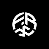 création de logo de lettre frx sur fond blanc. concept de logo de lettre initiales créatives frx. conception de lettre frx. vecteur